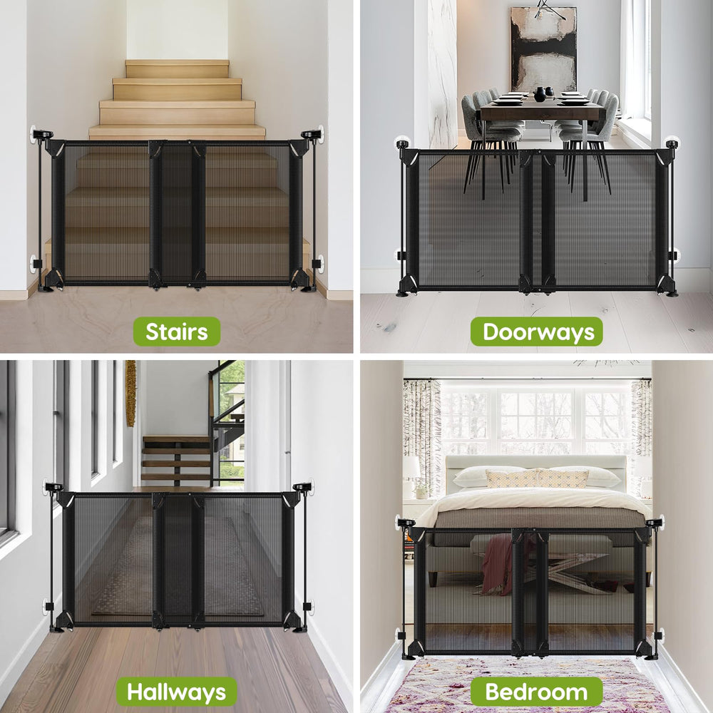Bingguz hardware-mounted gate provides stable installation on various walls