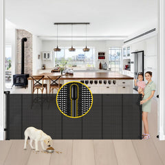 Bingguz reinforced gate assembly with fiberglass rods stabilizes wide door openings.