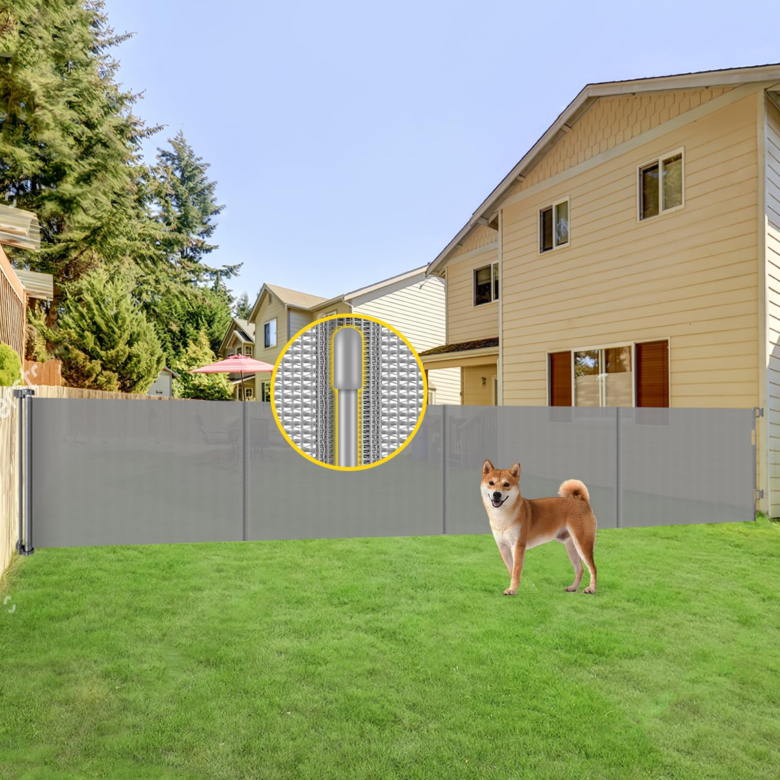 Bingguz reinforced gate bottom detail showing no gaps for pets.