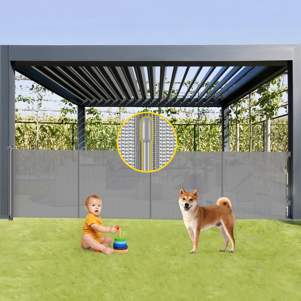 Bingguz reinforced gate with support rods ensuring steady operation and no gaps.