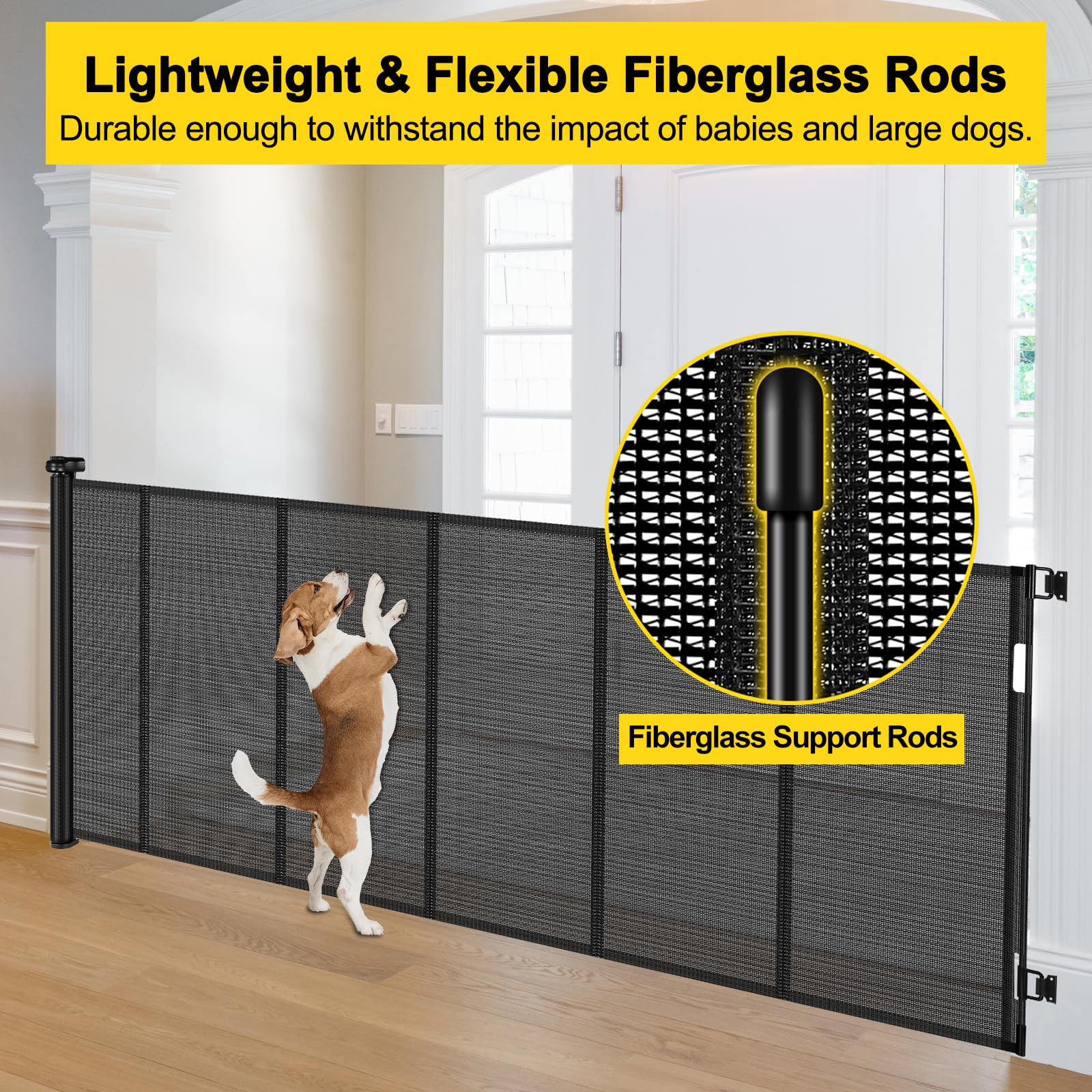 Bingguz retractable gate with one-handed operation for effortless access.