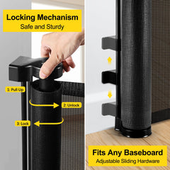 Bingguz retractable design with no bottom bar reduces trip risk.