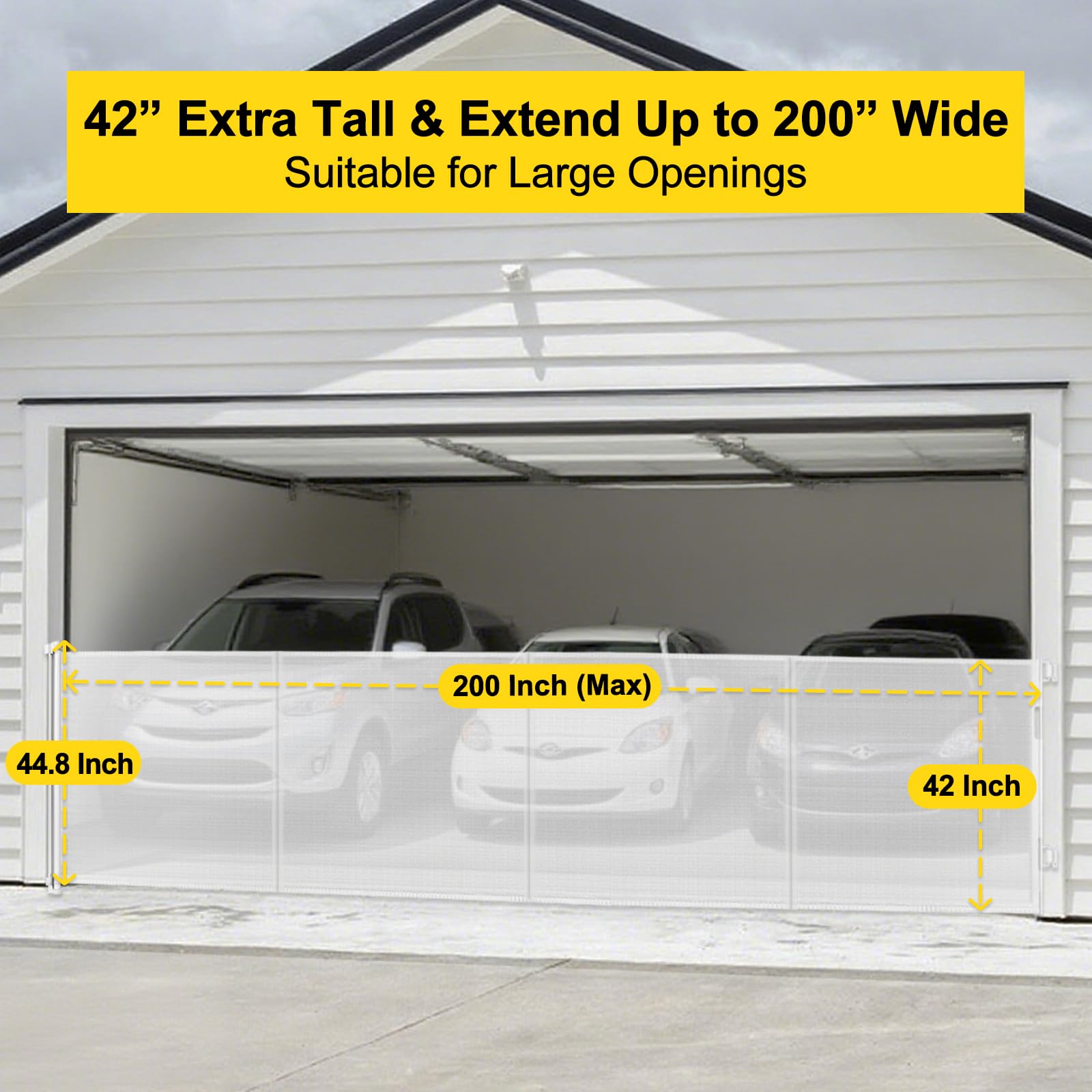 Bingguz retractable design saves space when gate is rolled up