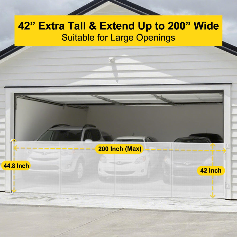Bingguz retractable design saves space when gate is rolled up
