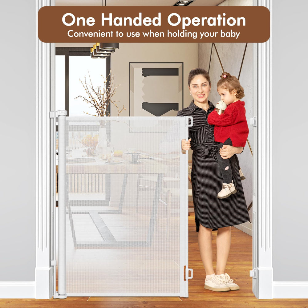 Bingguz tall gate fits baseboards with adjustable bottom hardware for flexible setup.