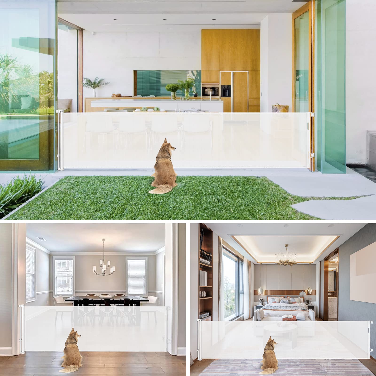 Bingguz white gate showing clean finish and durable construction for daily use.