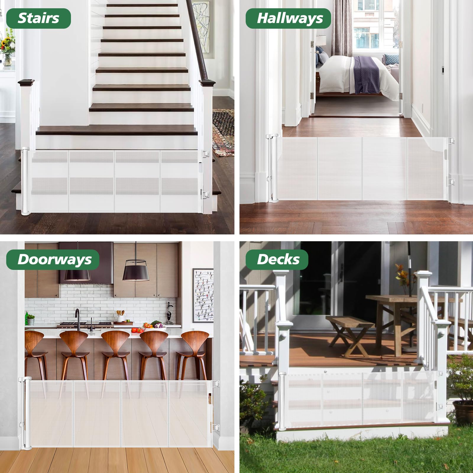 Bingguz white gate complementing modern interior design