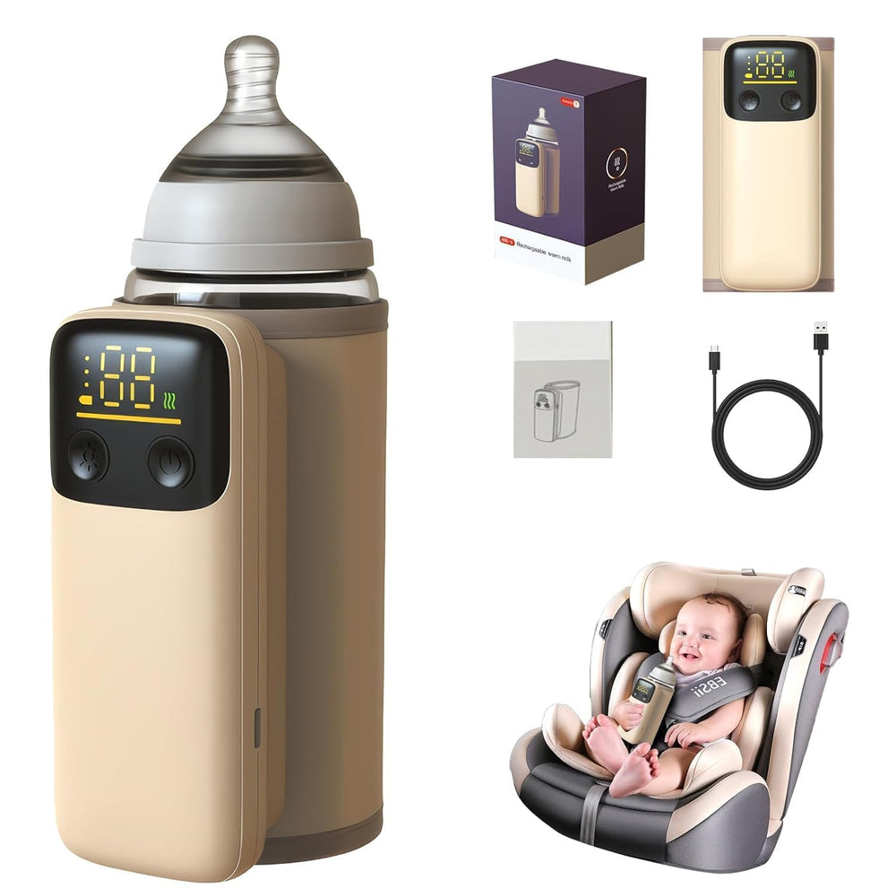 BINGONE portable bottle warmer front view shows compact travel-ready design.
