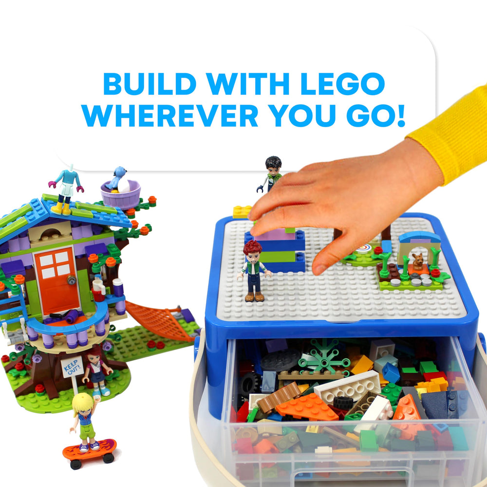 Bins and Things durable plastic storage box keeps bricks and dolls protected