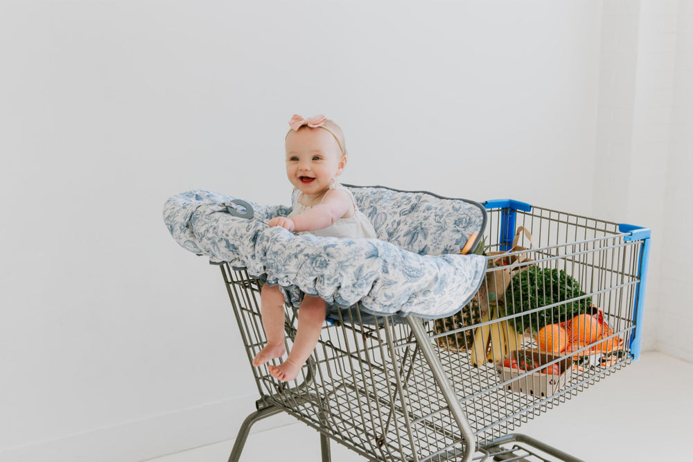 Binxy Baby Cart Cover doubles as a high chair cover.
