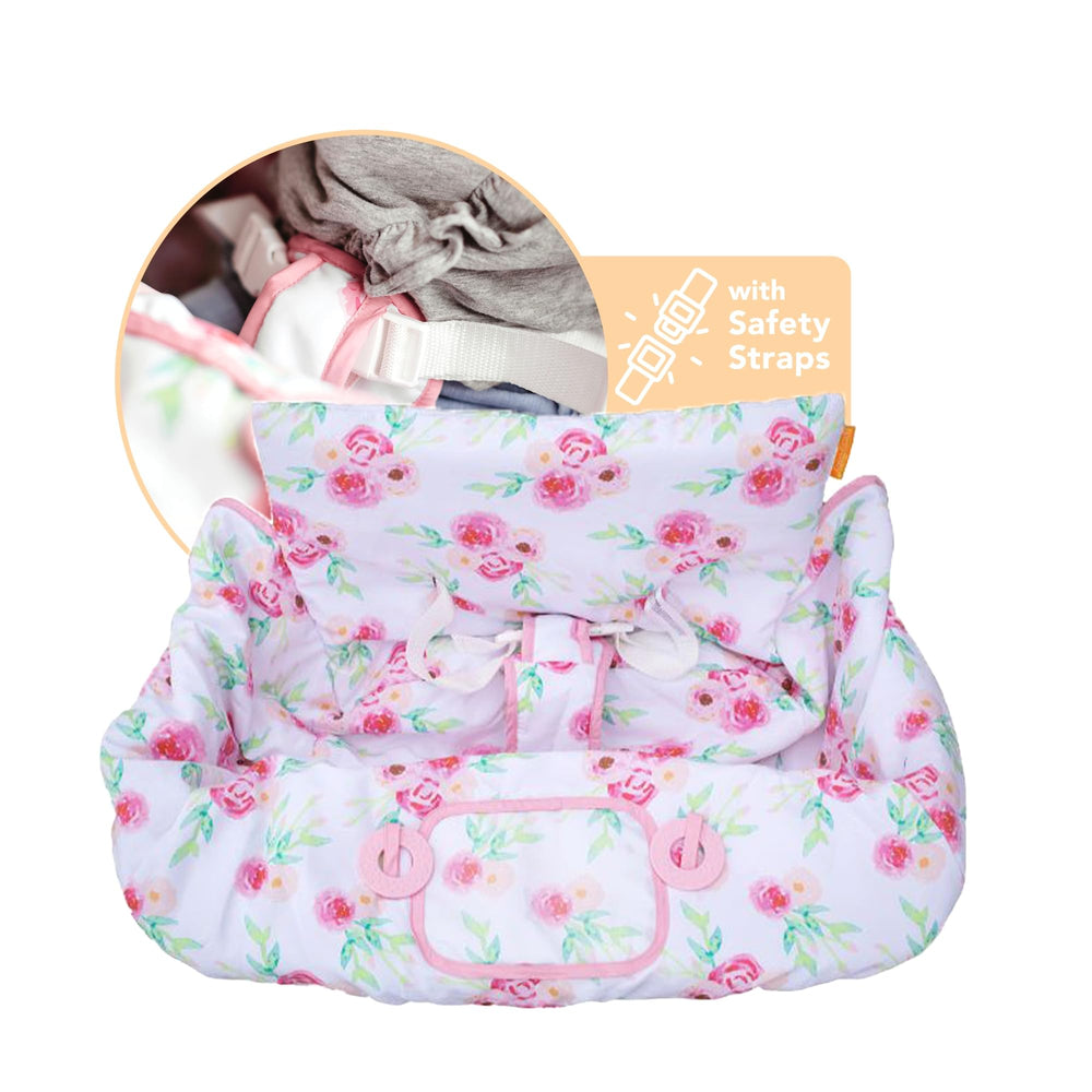 Binxy Baby Compact Fold with carrying straps for travel.
