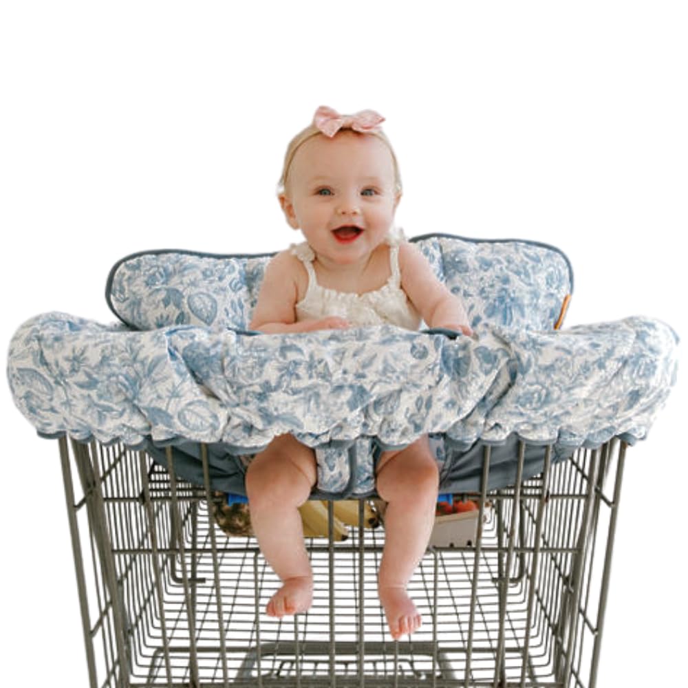 Binxy Baby Cushy Cart Cover 2-in-1 shields and comforts during shopping.