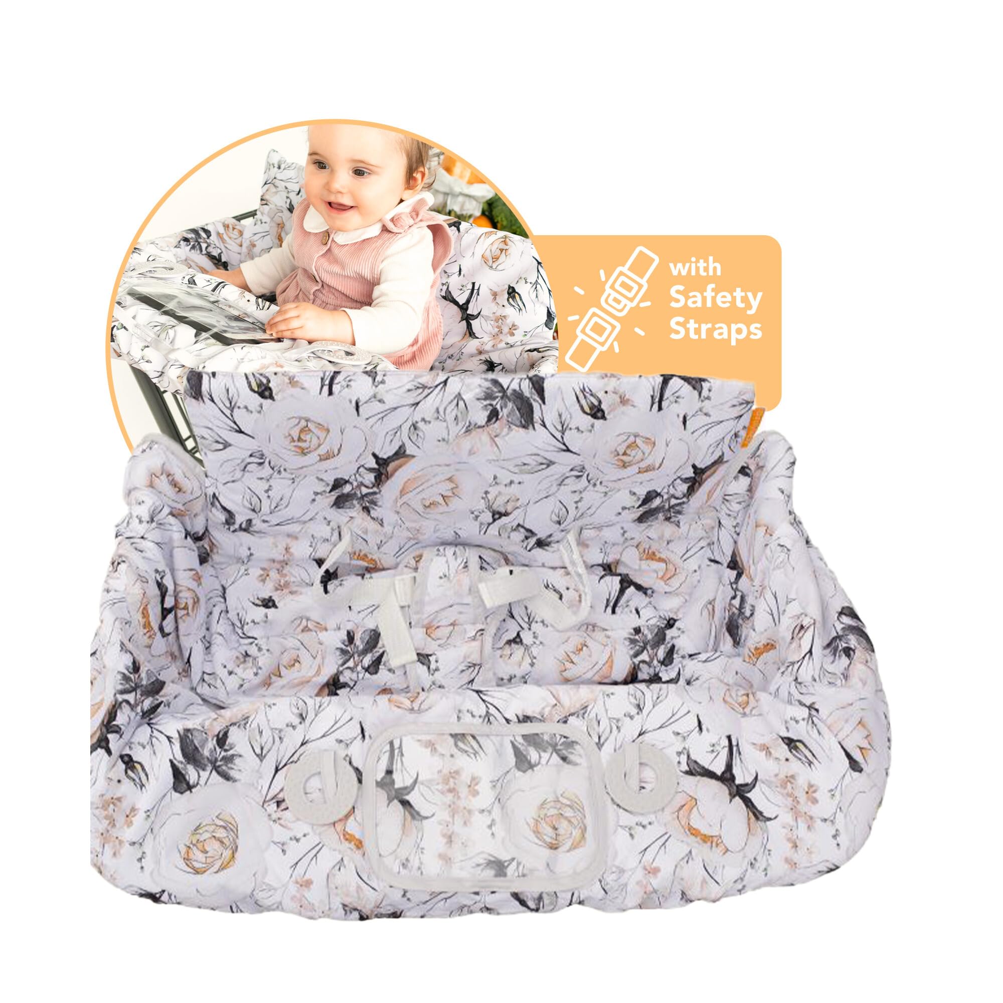 Binxy Baby durable, stain-resistant fabric withstands busy shopping trips.