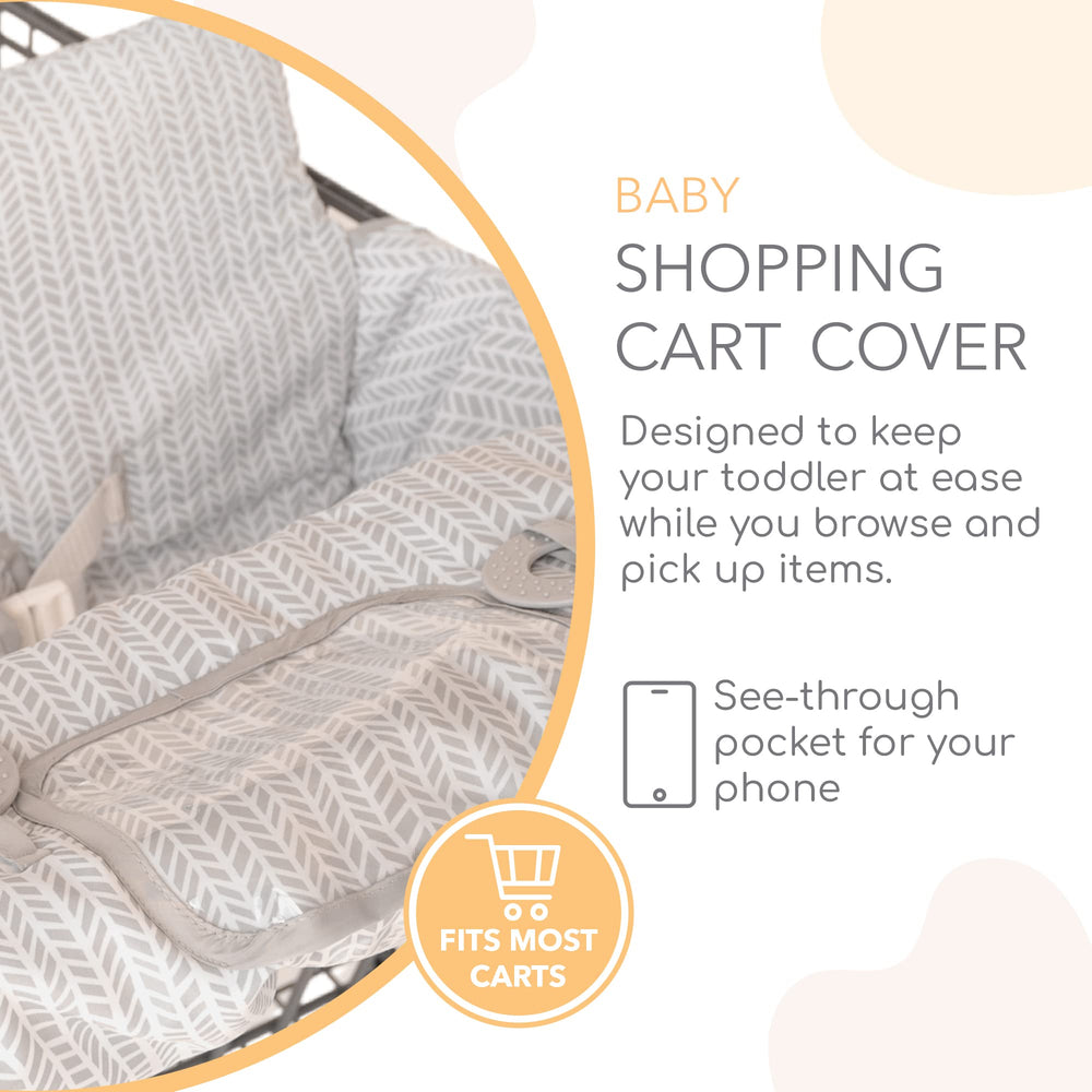 Binxy Baby 360-degree barrier high chair cover shields from cart surfaces.