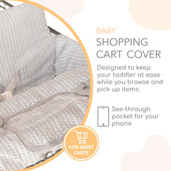 Binxy Baby 360-degree barrier high chair cover shields from cart surfaces.