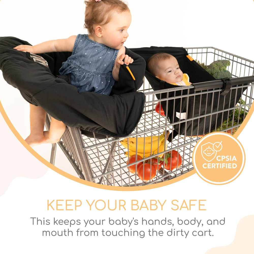 Binxy Baby cart cover with see-through pocket keeps phone accessible