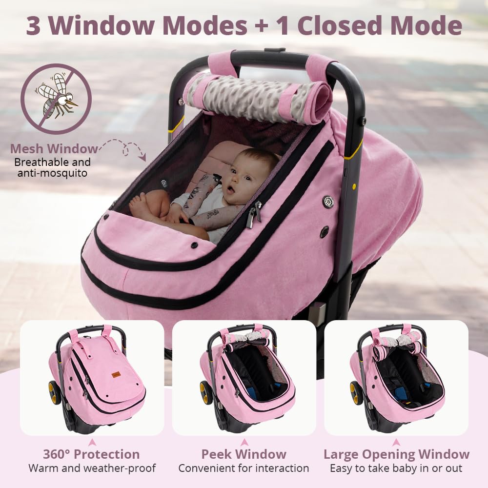 Bioby dual-opening zipper for quick access to baby