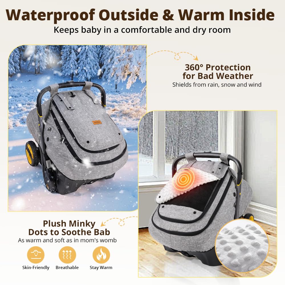 Bioby large zipper opening for quick access to baby
