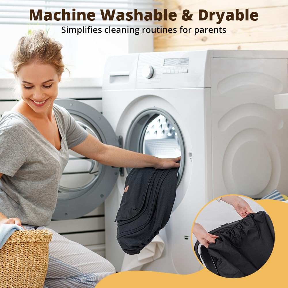 Bioby machine-washable and dryer-safe cover for quick cleanup on the go