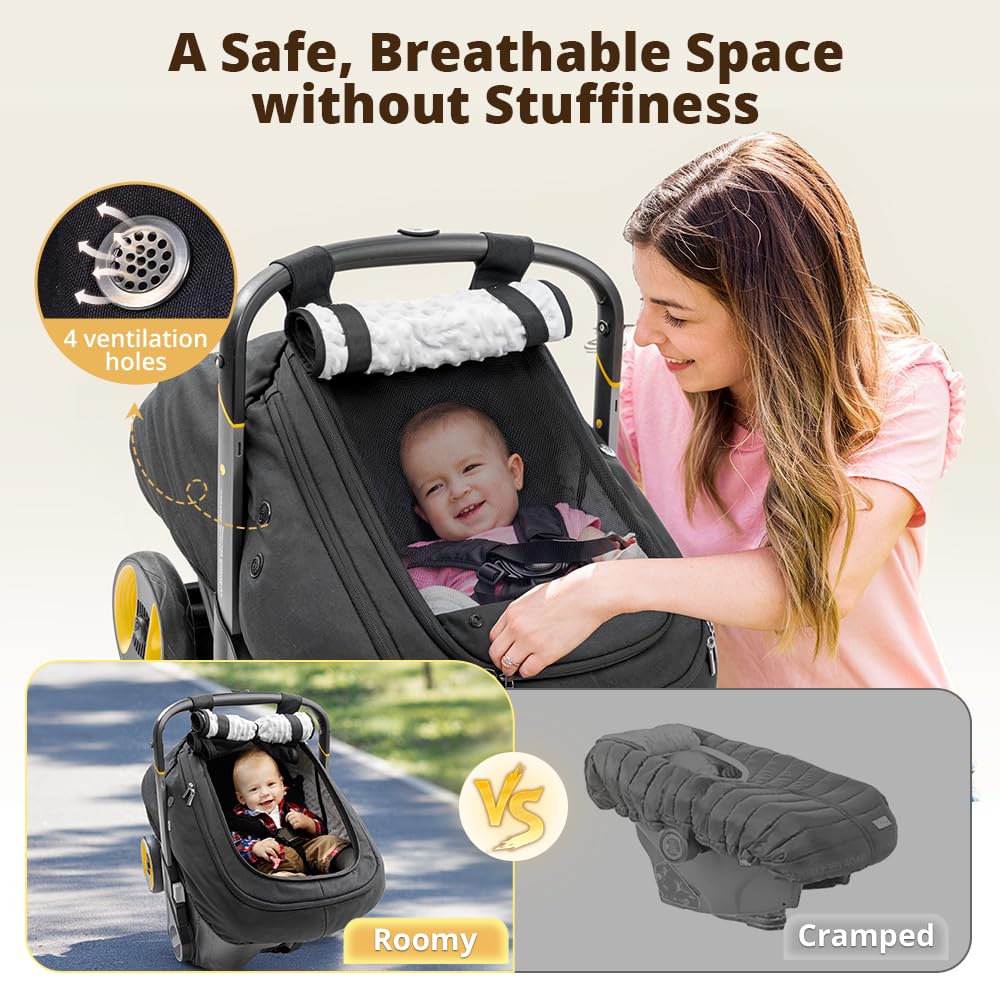 Bioby universal fit with adjustable strap fits most car seats securely