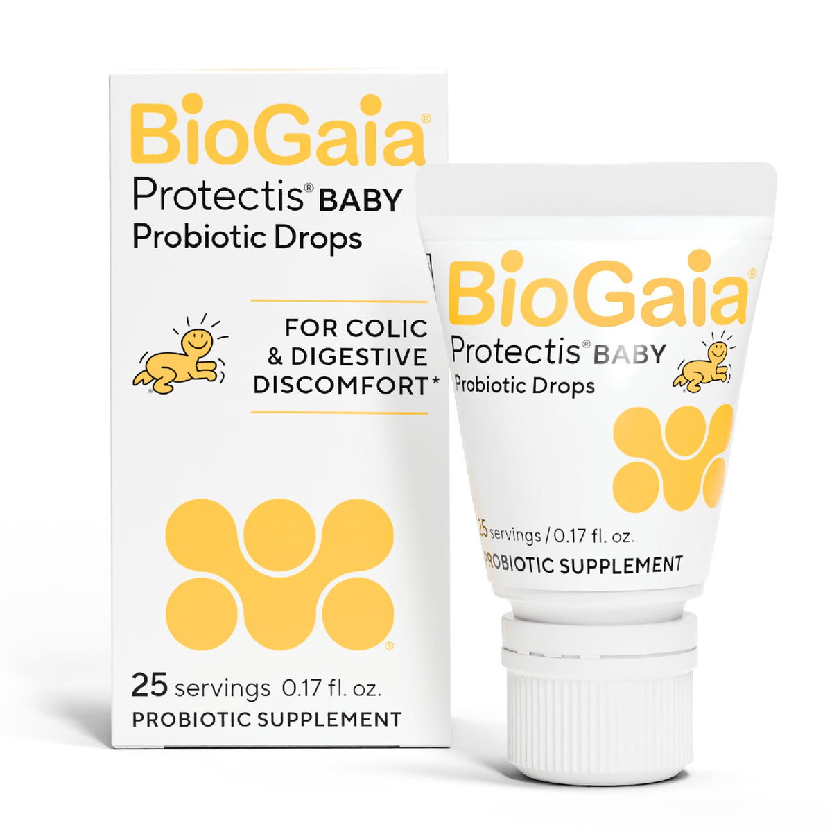 BioGaia Protectis Baby Probiotic Drops bottle for newborn comfort and gentle digestion.