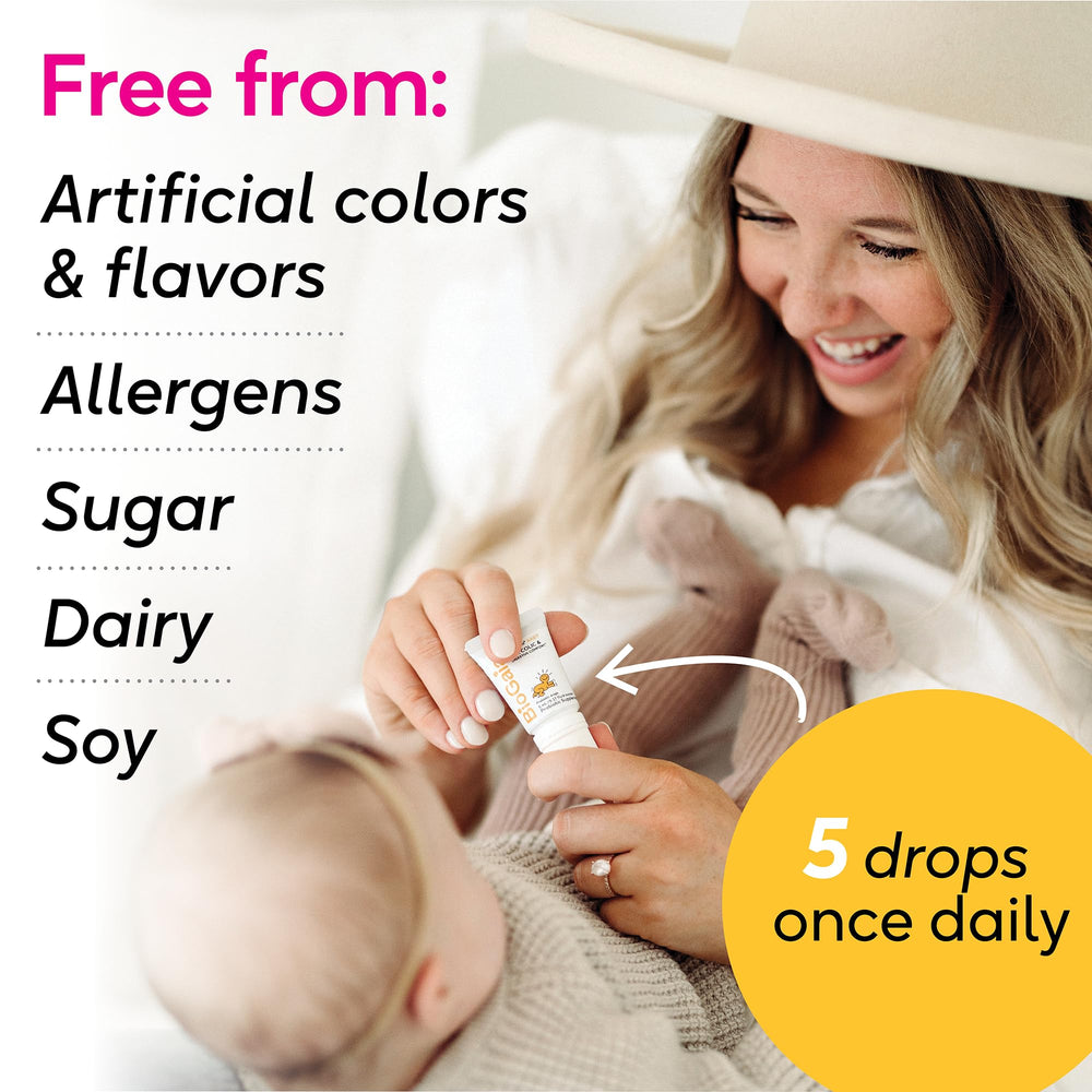 BioGaia Protectis packaging emphasizes clinically studied probiotic for colic relief.