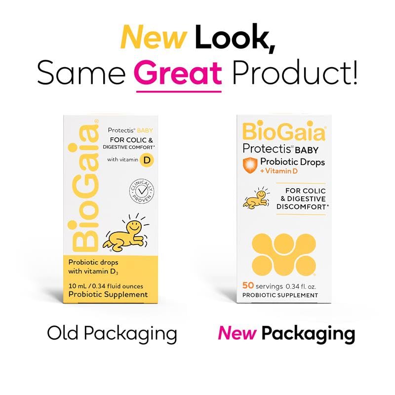 BioGaia Protectis Baby probiotic drops dropper; easy dosing for newborn digestive comfort.