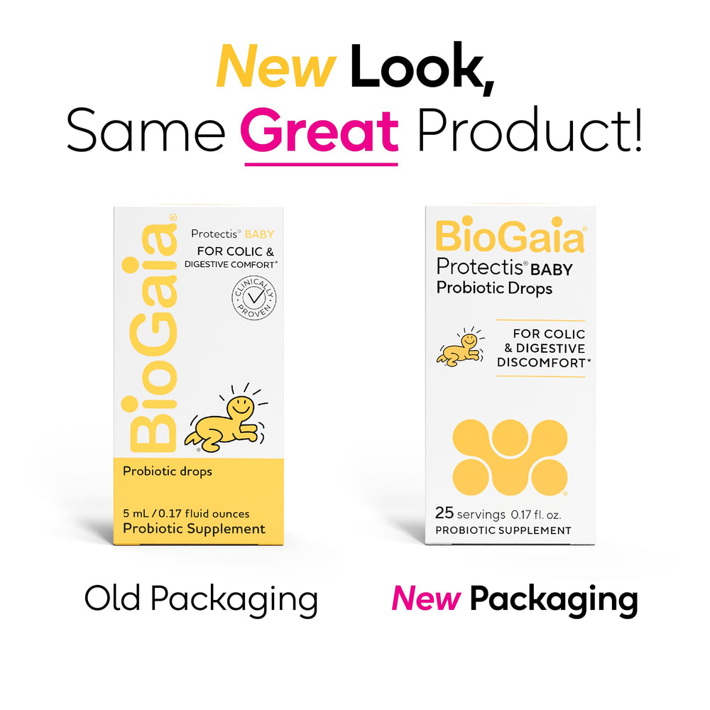 BioGaia Protectis baby drops dropper demonstrates safe, precise dosing for fussy tummy relief.