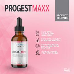 BIOLABS PRO Progest MAXX oil pour showing easy daily dosing.