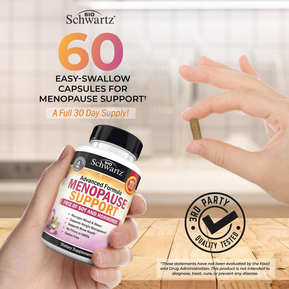 Herbal blend on packaging signals natural support for balance and well-being