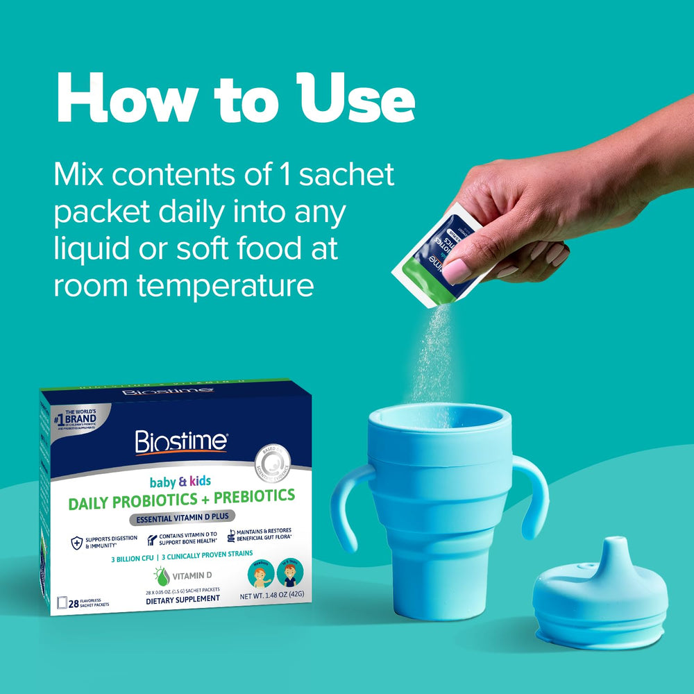 Biostime travel-friendly sachets ready for on-the-go use