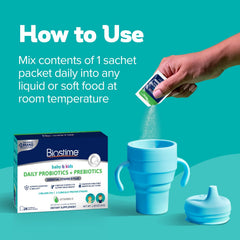 Biostime travel-friendly sachets ready for on-the-go use