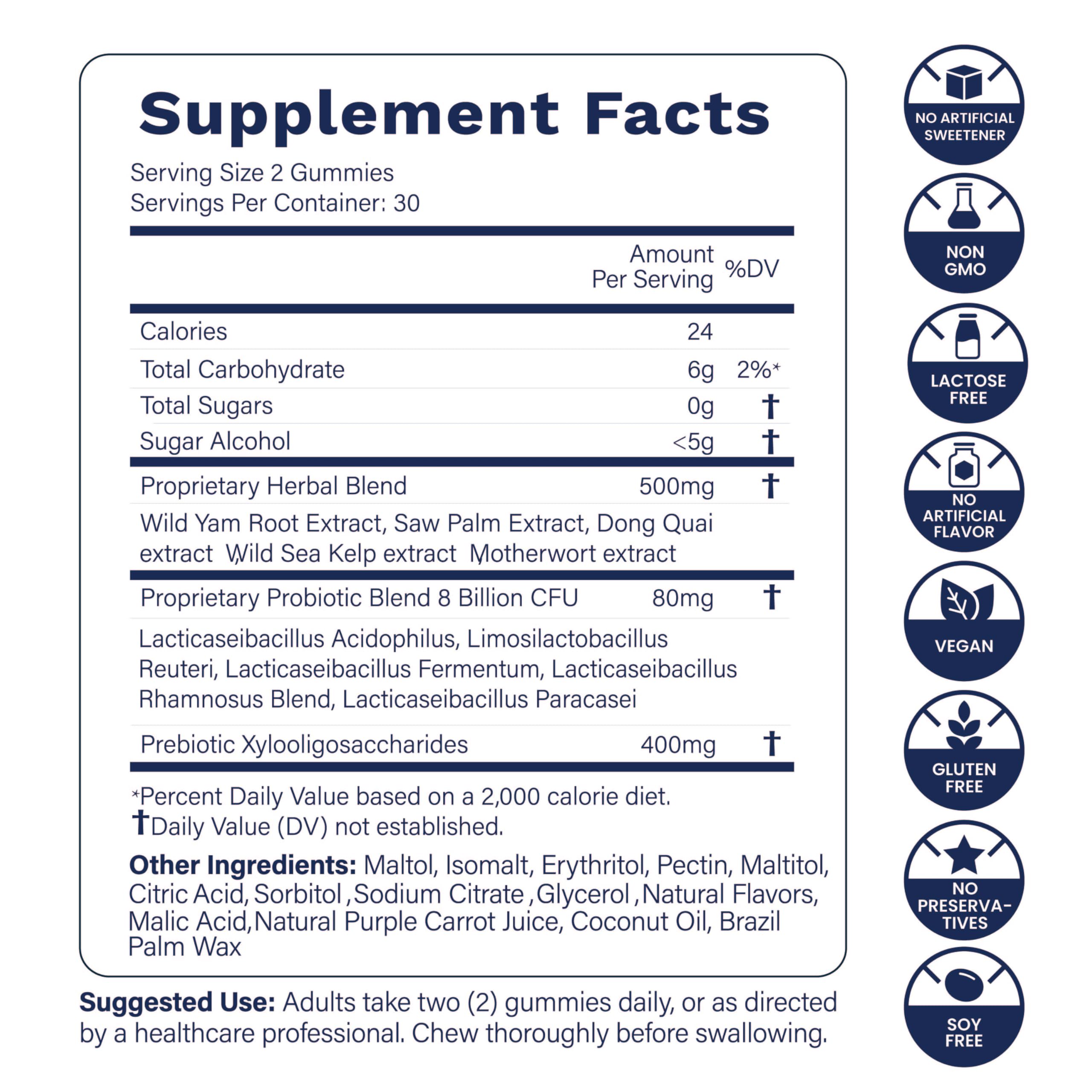 Strawberry-flavored Flora12 gummies for daily use