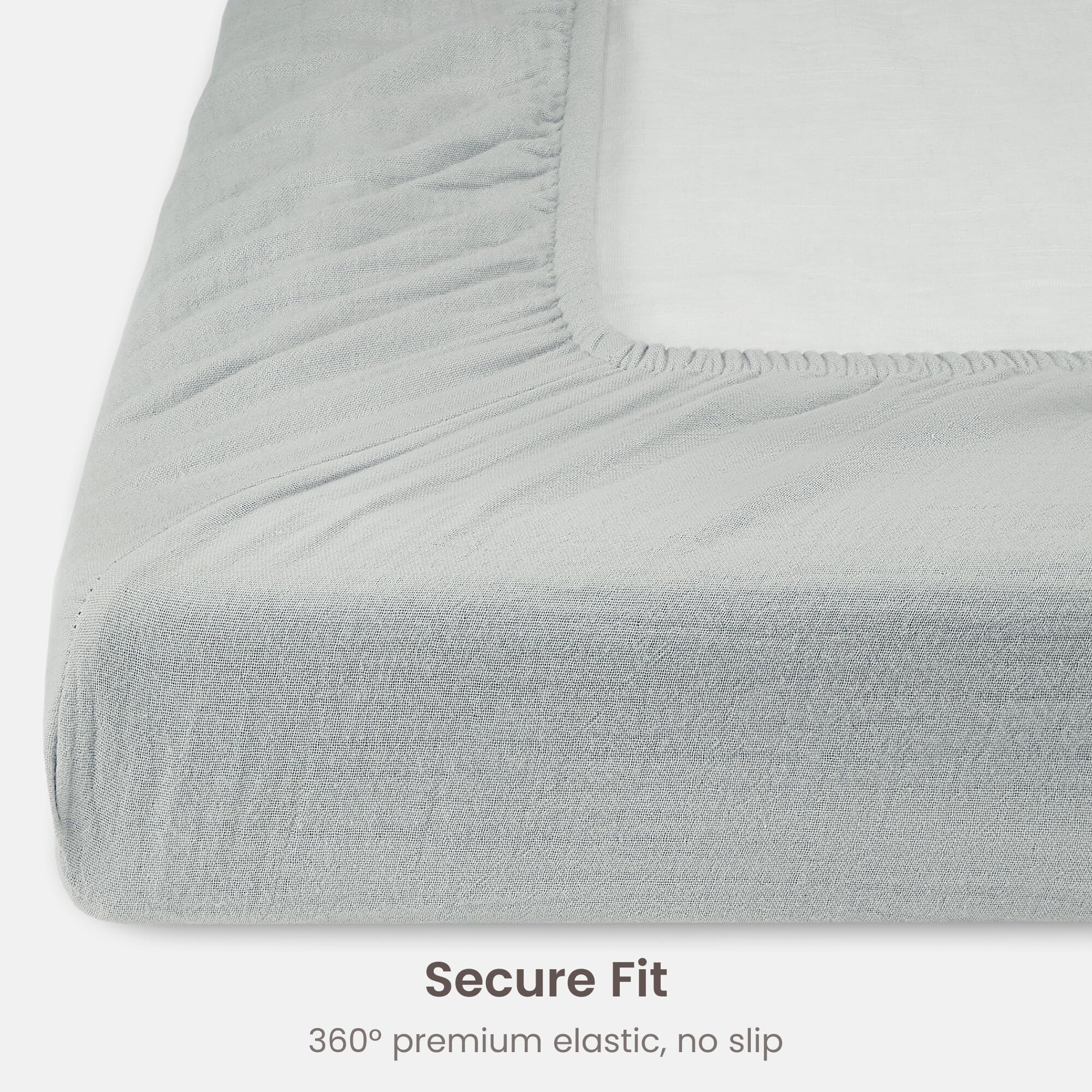 BIOWEAVES 5-inch pocket detail for deep fit on mini mattresses