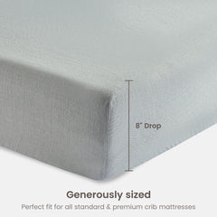 BIOWEAVES crib sheet elastic edges keep sheet in place