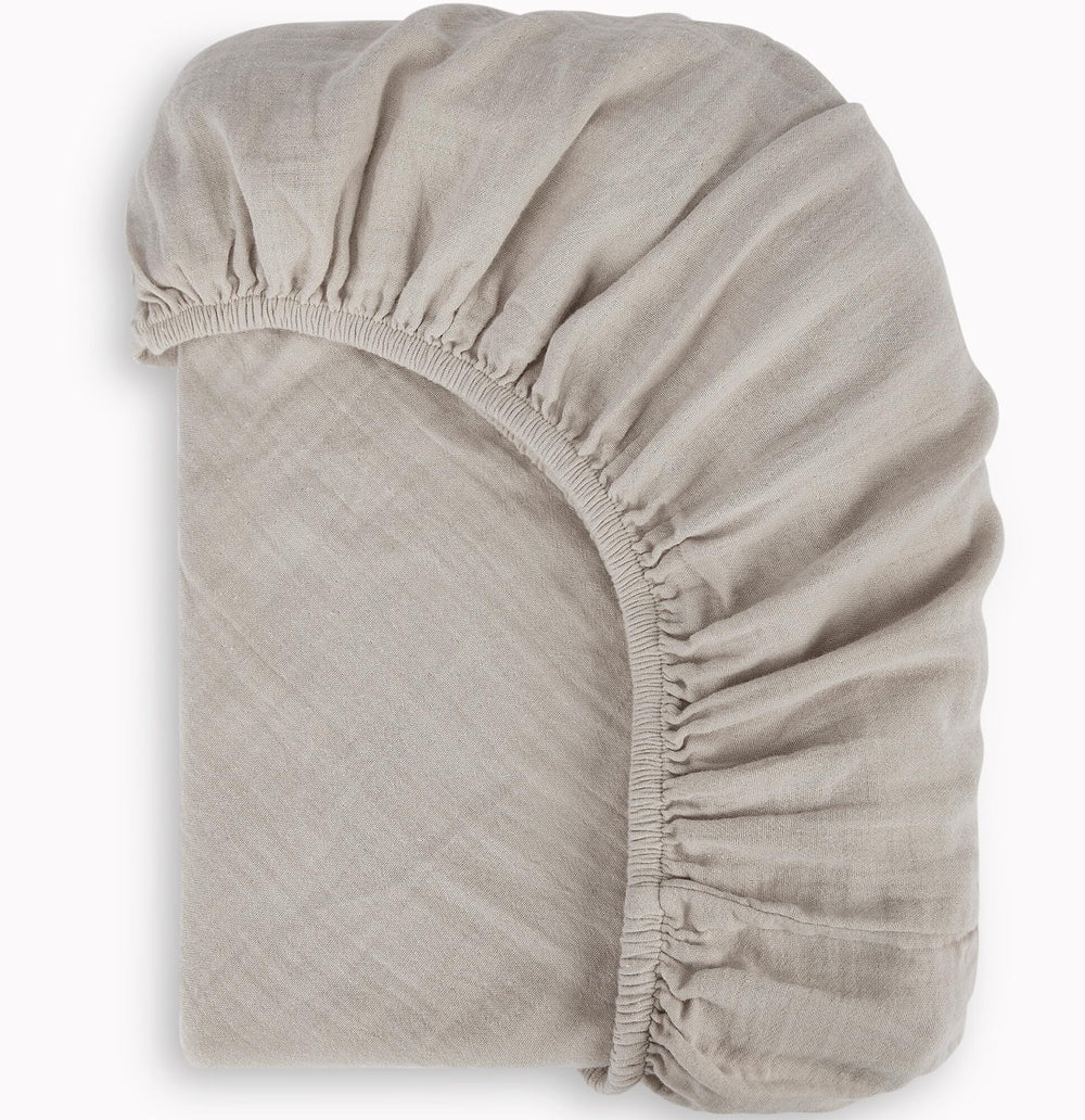 BIOWEAVES Organic Muslin Bassinet Sheet 33x17 Wind Chime—soft, breathable fabric for newborn comfort.
