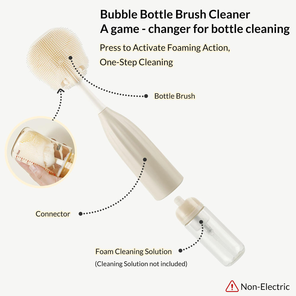 BiQin bendable bottle brush head reaches tight corners with ease