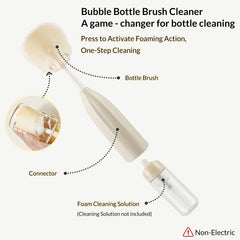 BiQin bendable bottle brush head reaches tight corners with ease
