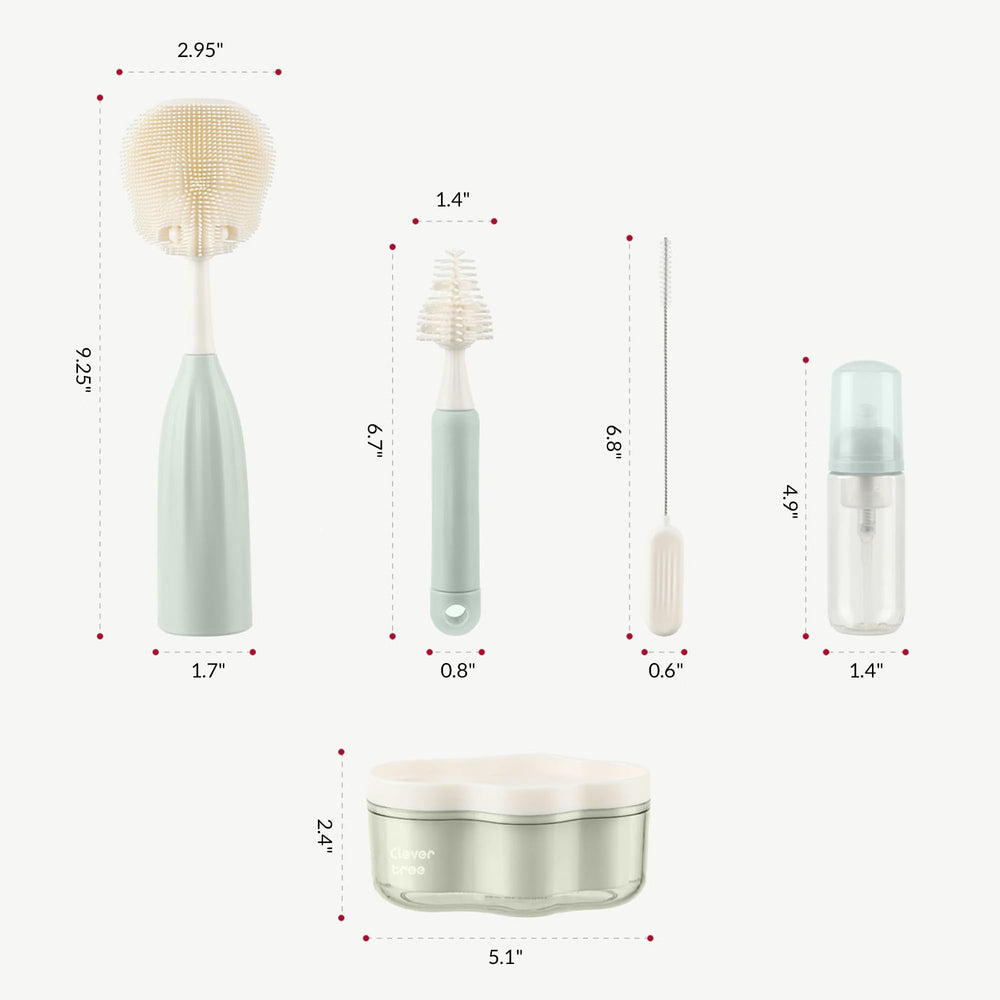 biqin food-grade silicone bristles prevent scratches during cleaning