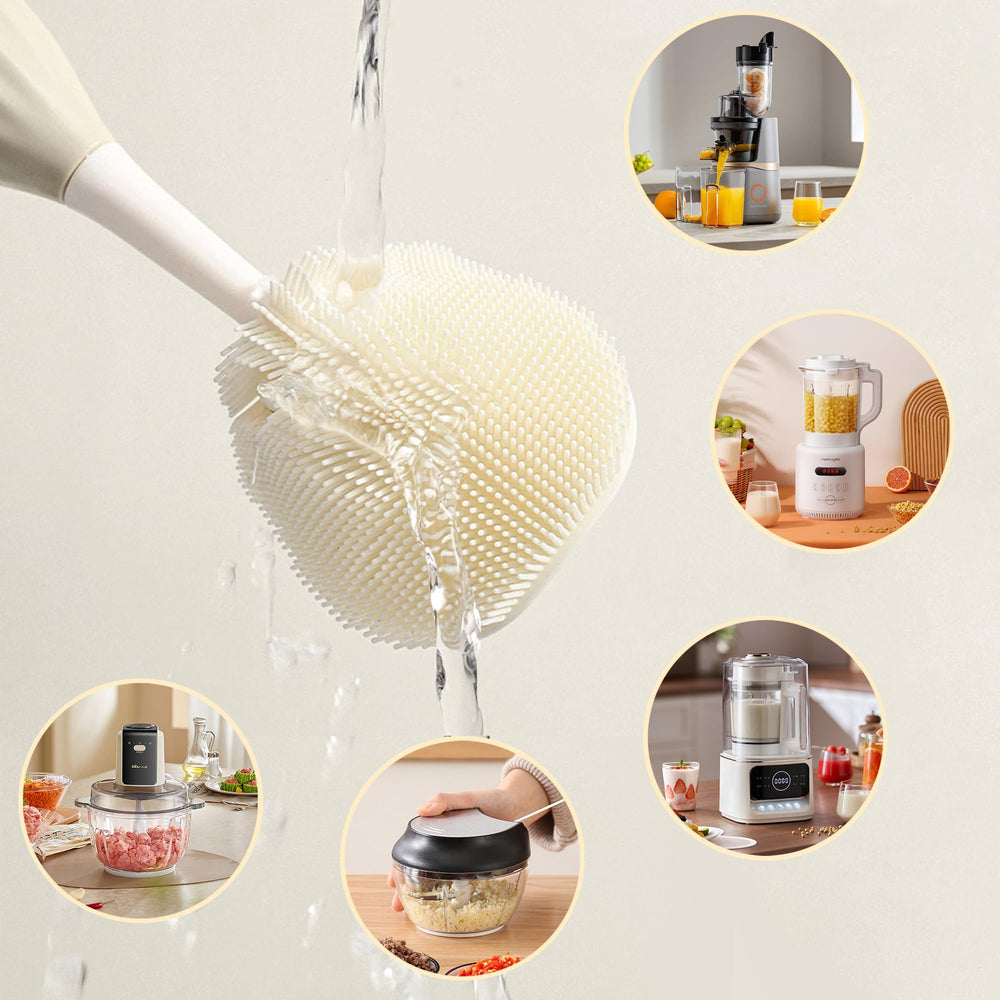 BiQin food-grade silicone bristles protect surfaces during cleaning