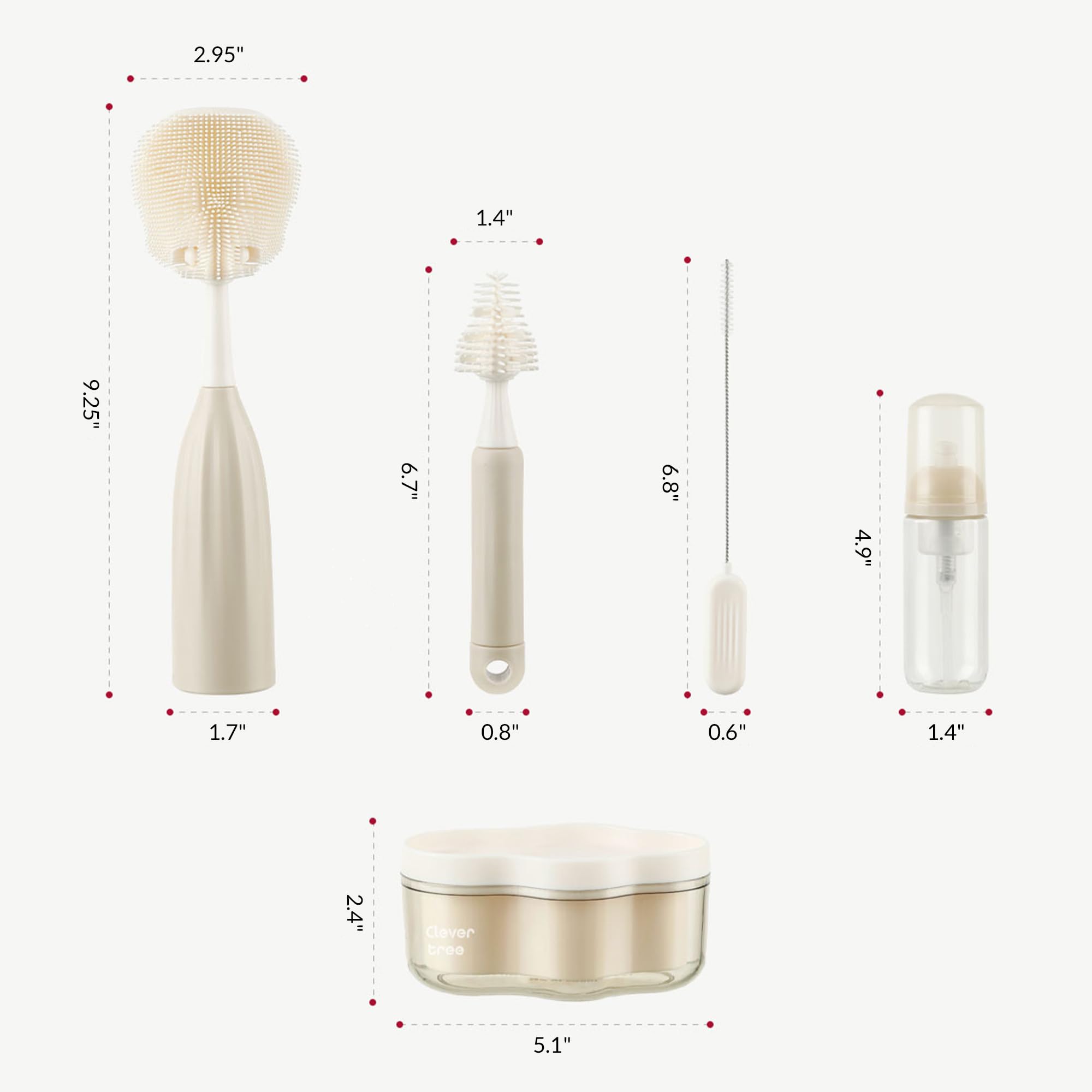 BiQin travel-friendly cleaning kit fits in bags for trips