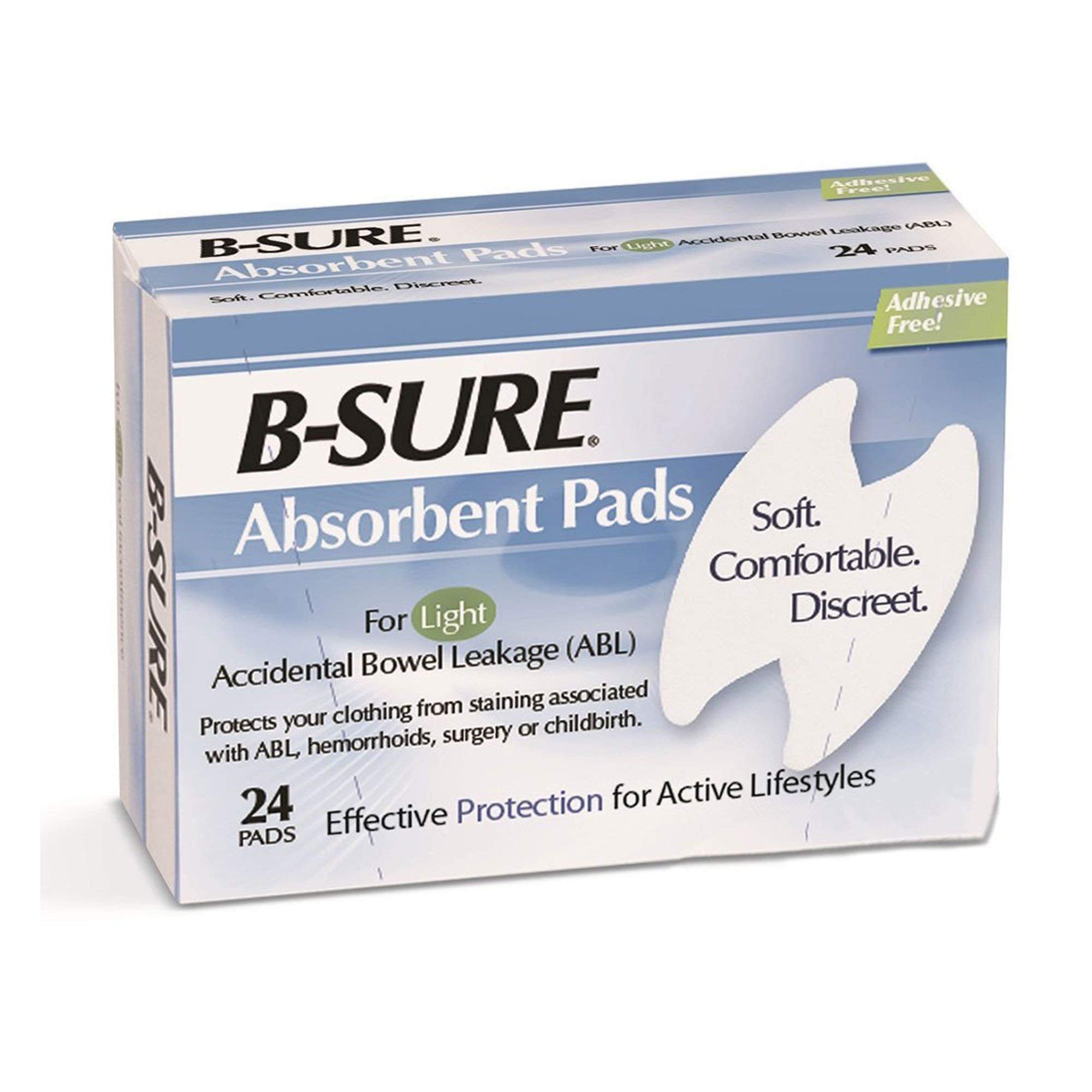 Birchwood B-Sure absorbent pad with up to 10 ml capacity for light leakage scenarios.