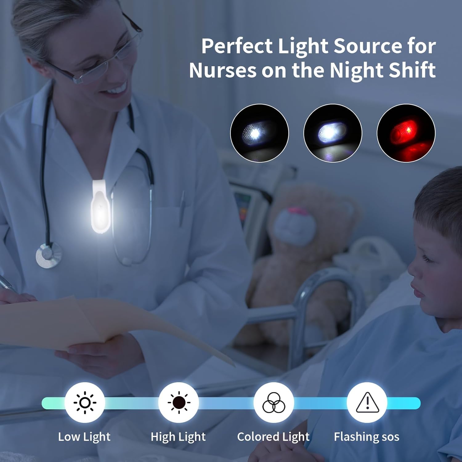 BirkinHome Rechargeable Nurse Light Clip-On keeps you powered through shifts.