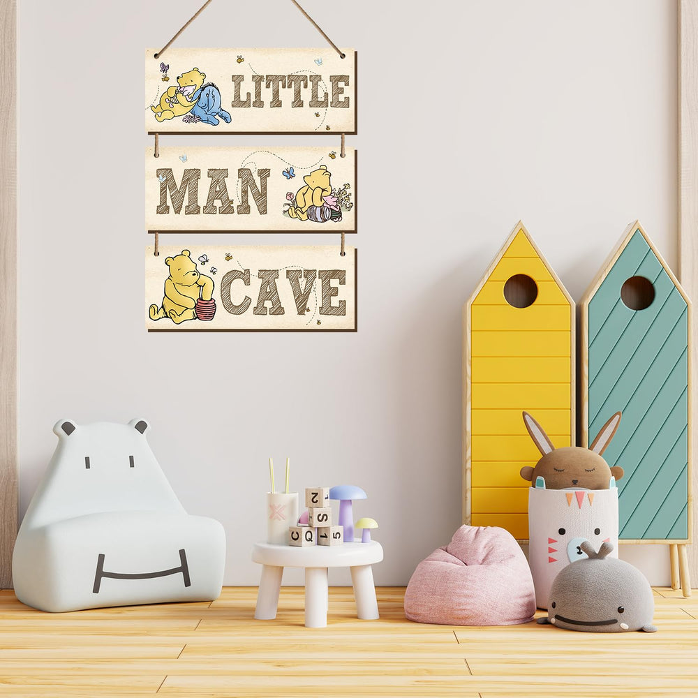 BirtDerr Winnie sign trio wall art adds warm charm to any space.