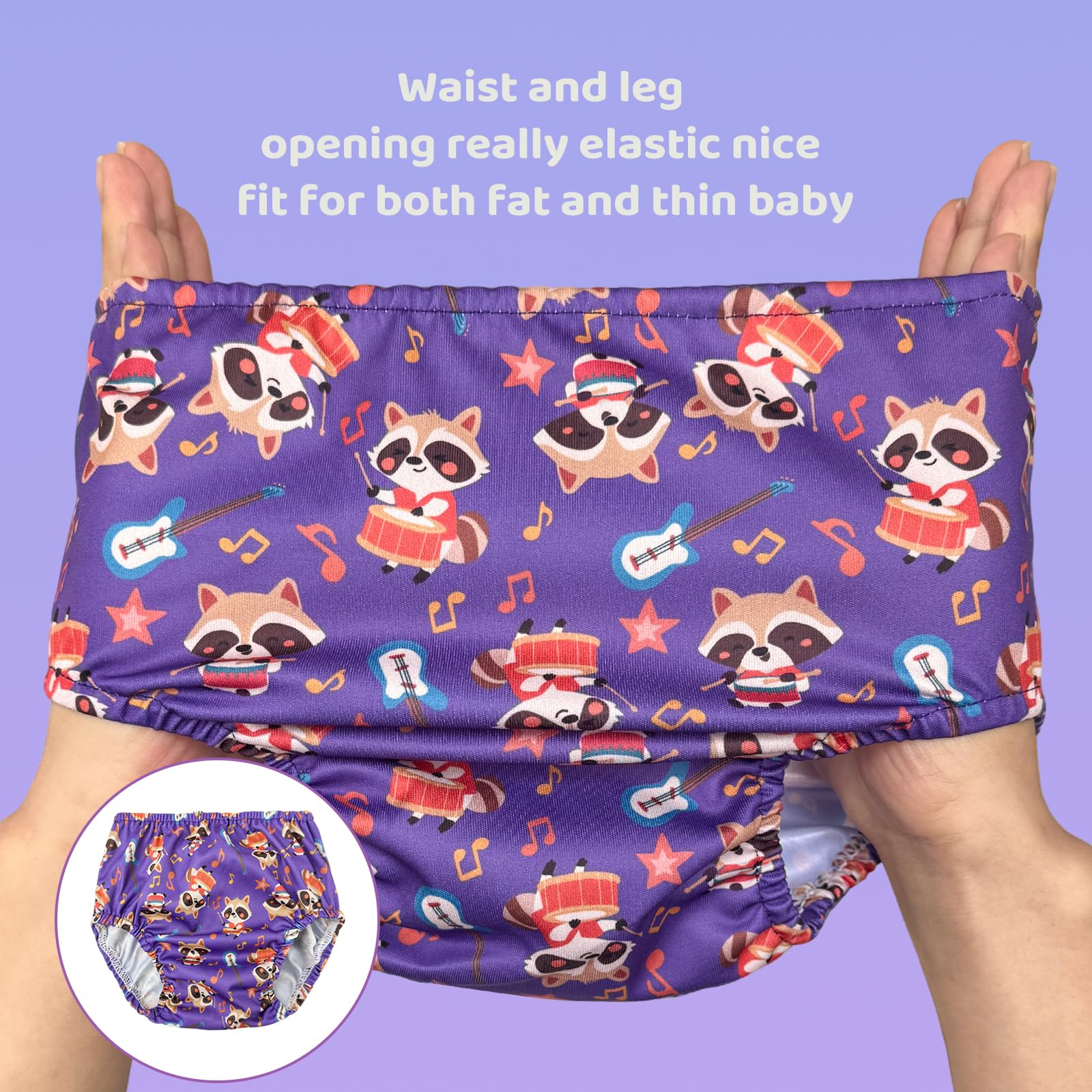 BISENKID elastic waist and leg close-up shows comfortable fit.