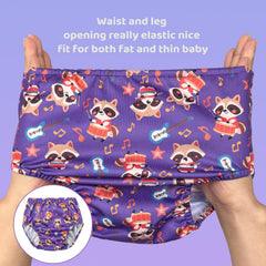 BISENKID elastic waist and leg close-up shows comfortable fit.