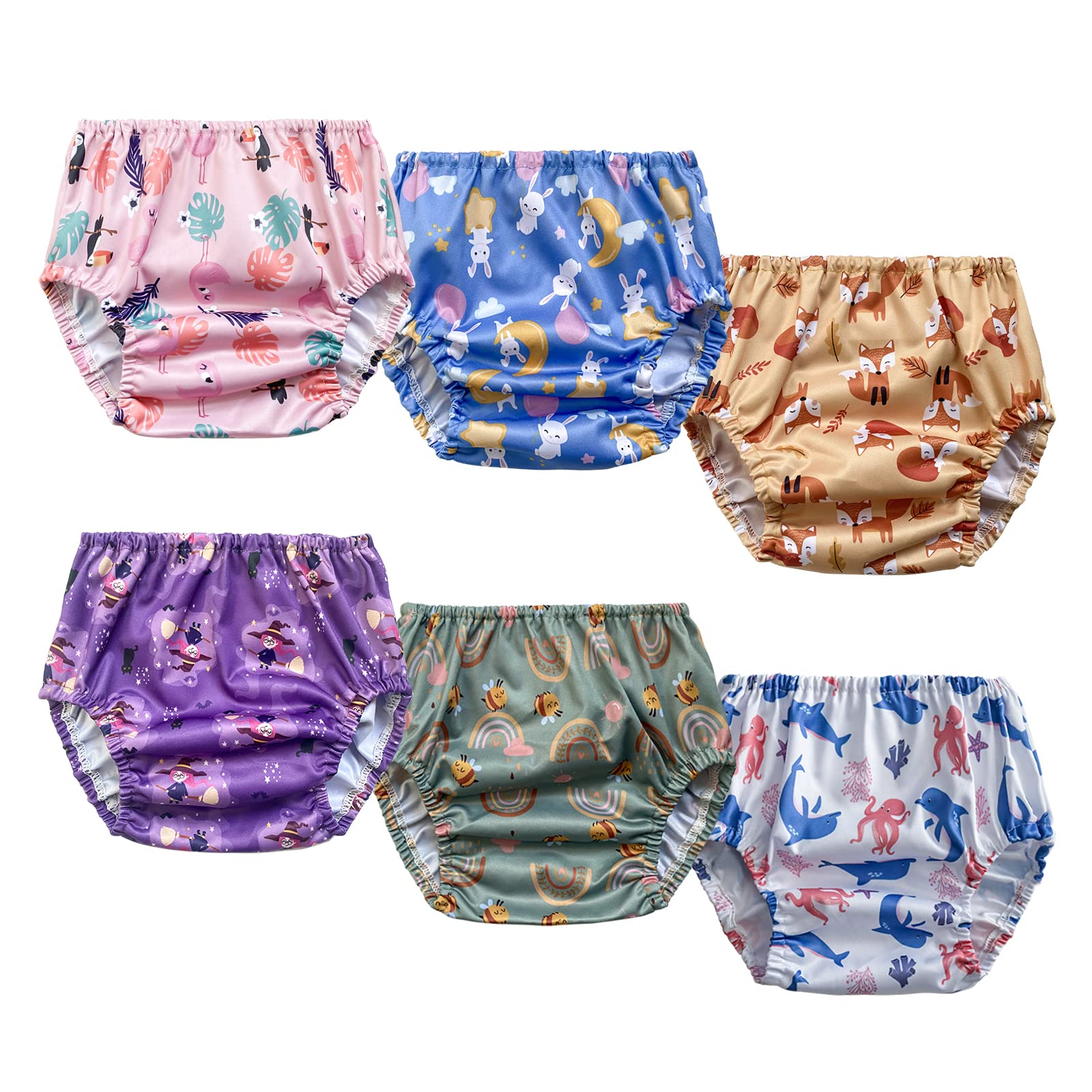 BISENKID waterproof training pants pack for toddlers, showing leak protection in action.