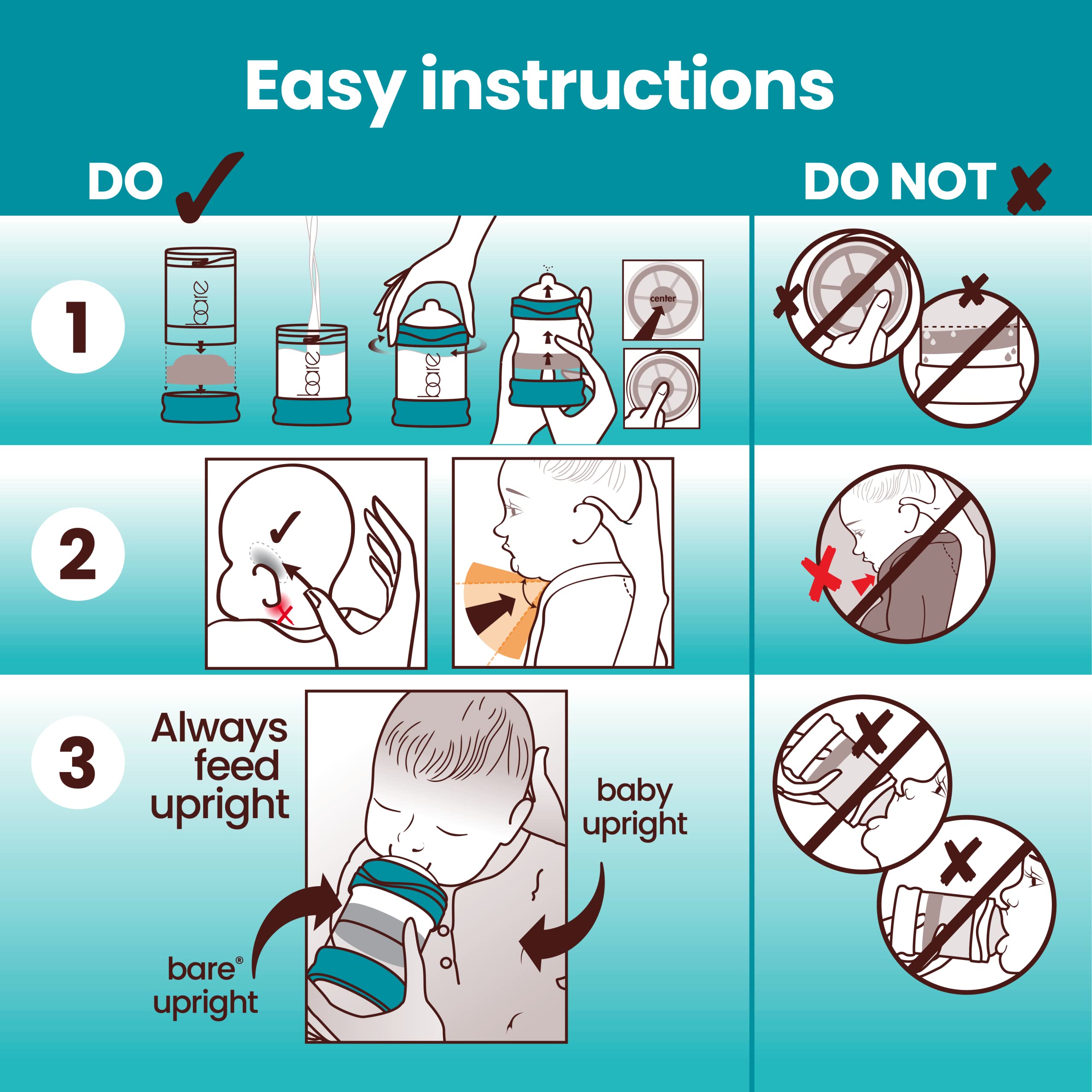 Bittylab Bare Air-Free air-plug detail promotes air-free milk delivery