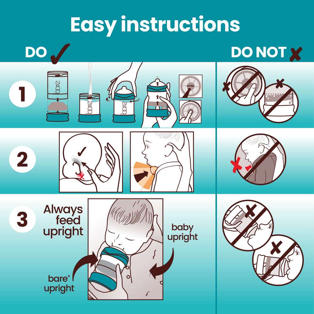 Bittylab Bare Air-Free air-plug detail promotes air-free milk delivery