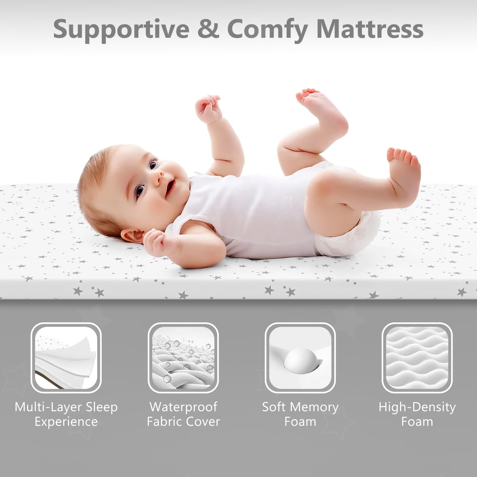 Biusikan breathable mesh sides optimize airflow for a comfortable sleep.